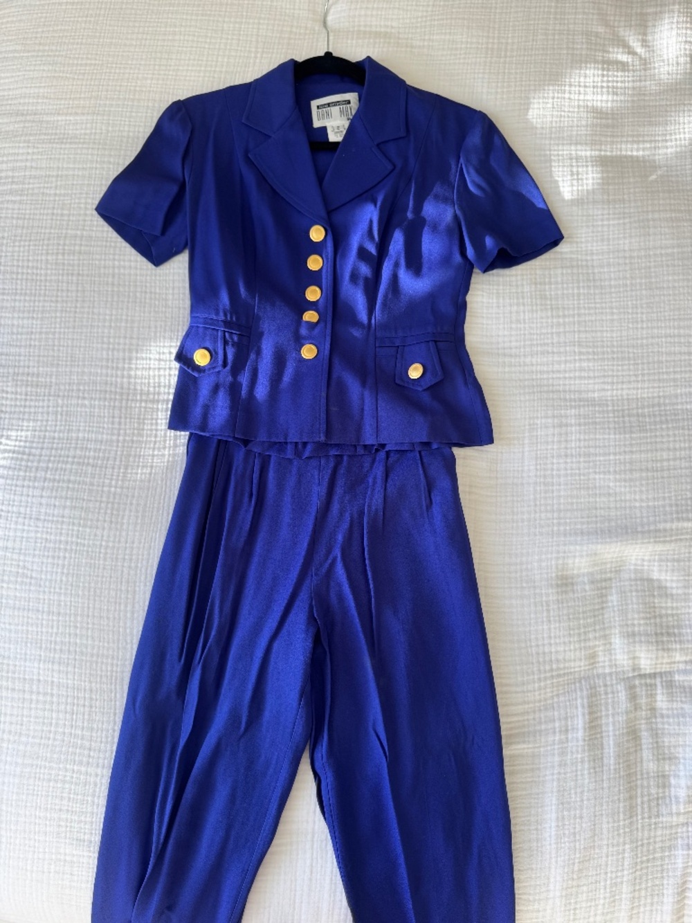 Vintage cobalt blue women's suit set